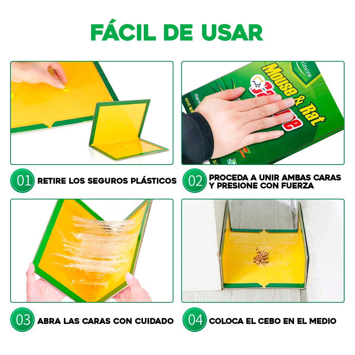 SETX 3 TRAMPAS PEGAMENTO PARA RATON GR8